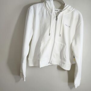 NWT DKNY White Zip-Up Hoodie